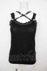 画像1: axes femme / バラクロスストラップキャミ M 黒 Y-26-07-29-018-AX-TO-SZ-ZY (1)