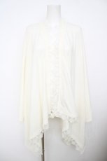 画像1: axes femme / UVイレヘムポンチョ 142×75cm 生成り Y-26-07-29-192-AX-TO-SZ-ZY (1)