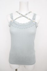 画像1: axes femme / バラクロスストラップキャミ M サックス Y-26-07-29-020-AX-TO-SZ-ZY (1)