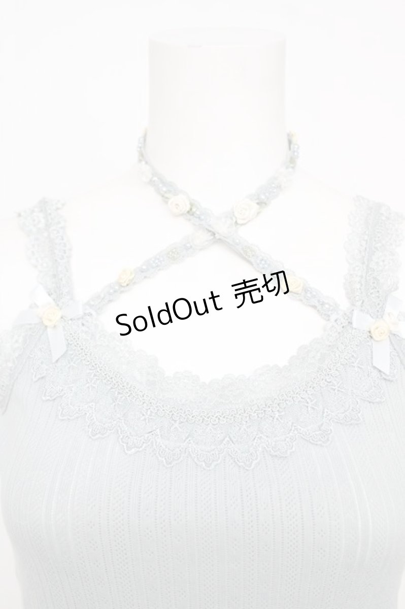 画像3: axes femme / バラクロスストラップキャミ M サックス Y-26-07-29-020-AX-TO-SZ-ZY (3)