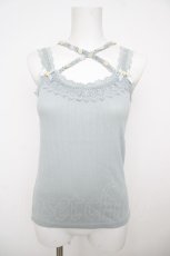 画像1: axes femme / バラクロスストラップキャミ M サックス Y-26-07-29-021-AX-TO-SZ-ZY (1)