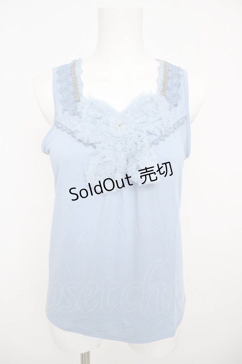 画像1: axes femme / ラメブレードタンクトップ M サックス Y-26-07-29-022-AX-TO-SZ-ZI (1)