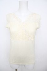 画像1: axes femme / レース重ねタンクトップ M キナリ Y-26-07-29-024-AX-TO-SZ-ZY (1)
