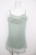 画像1: axes femme / レース重ねロングキャミソール M グリーン Y-26-07-29-026-AX-TO-SZ-ZY (1)