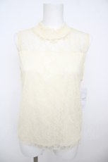 画像1: axes femme / ビーズ使いシャーリングタンク M キナリ Y-26-07-29-030-AX-TO-SZ-ZY (1)