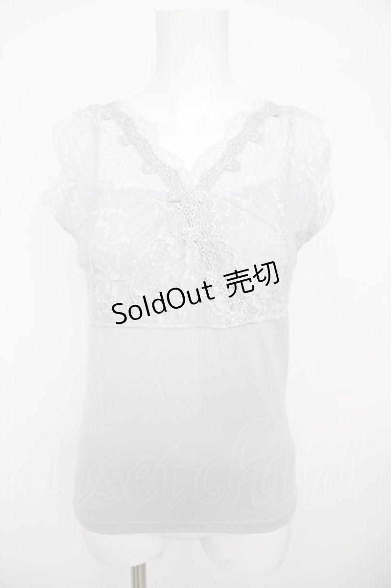 画像1: axes femme / レース重ねタンクトップ M グレー Y-26-07-29-034-AX-TO-SZ-ZS (1)