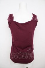 画像2: axes femme / レース重ねタンクトップ M ワイン Y-26-07-29-035-AX-TO-SZ-ZY (2)