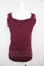 画像2: axes femme / レース重ねタンクトップ M ワイン Y-26-07-29-036-AX-TO-SZ-ZY (2)