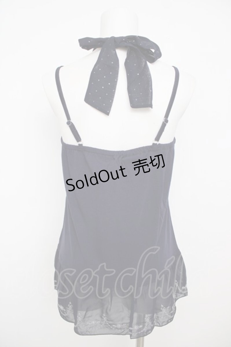 画像2: axes femme / 裾刺繍ホルターキャミソール M コン Y-26-07-29-041-AX-TO-SZ-ZY (2)