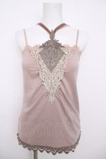 画像1: axes femme / モチーフレースホルターキャミ M モカ Y-26-07-29-042-AX-TO-SZ-ZY (1)