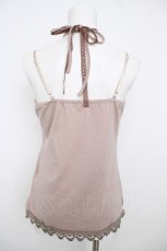 画像2: axes femme / モチーフレースホルターキャミ M モカ Y-26-07-29-042-AX-TO-SZ-ZY (2)