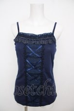 画像1: axes femme / レースアップホルターキャミ M ネイビー Y-26-07-29-044-AX-TO-SZ-ZY (1)