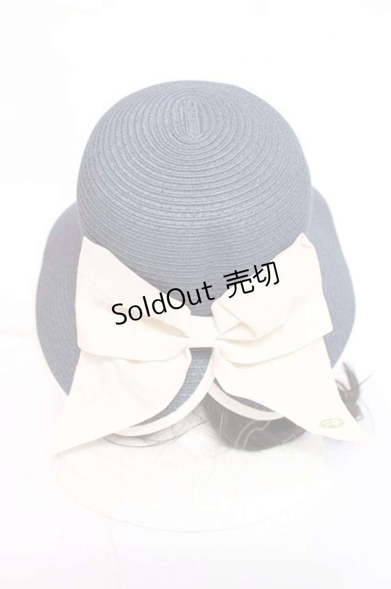 画像3: axes femme / リボンポケッタブルUVHAT 57.5cm 紺 Y-26-07-31-038-AX-AC-SZ-ZY (3)