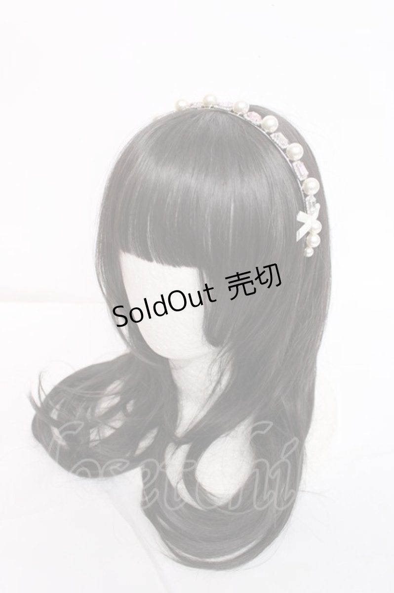画像1: mellfy memory / Jewel & ribbon カチューシャ  シルバー Y-26-07-31-046-LO-AC-SZ-ZY (1)