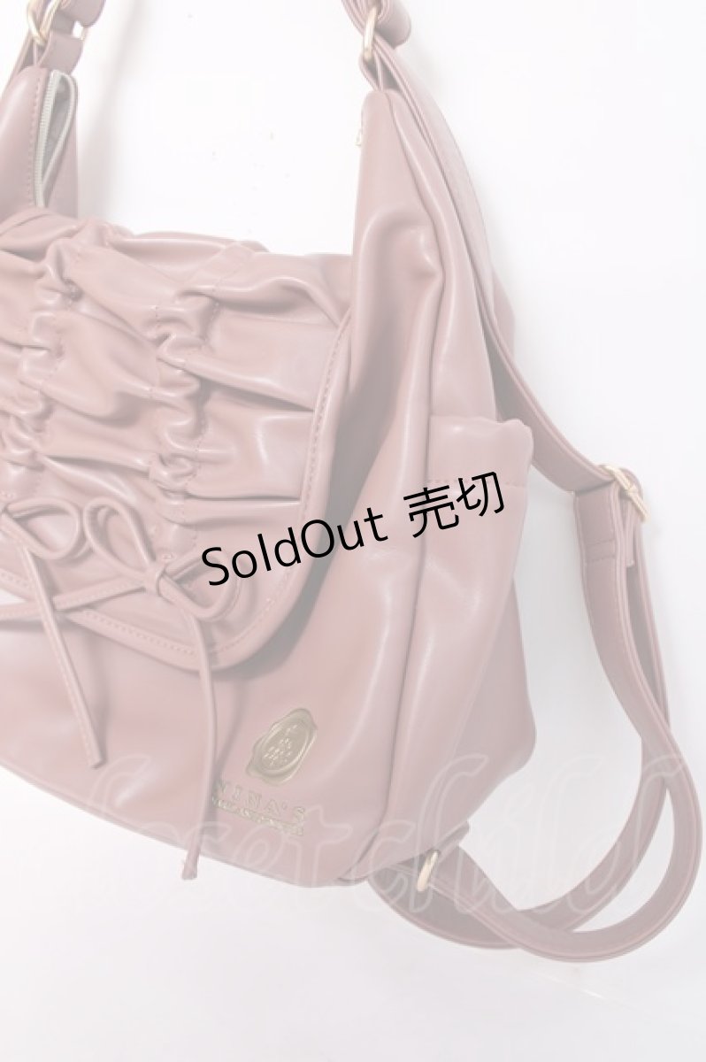 画像3: m petit by misako / AM*NIリボン3WAY バッグ  中桃 Y-26-07-31-053-LO-BG-SZ-ZTK054 (3)