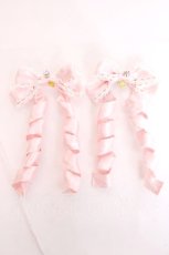 画像1: BABY,THE STARS SHINE BRIGHT / Eternal Ribbon Featheryリボンクリップ  ピンク Y-26-07-31-006-BA-AC-SZ-ZY (1)