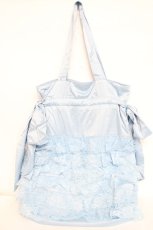 画像2: Fickle Bebe / サテンアドーラブルトート  ブルーグレー Y-26-07-31-058-LO-BG-SZ-ZY (2)