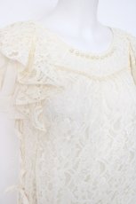 画像4: axes femme / サイドレースアップ総レースチュニック M 生成り Y-26-07-31-077-AX-OP-SZ-ZY (4)