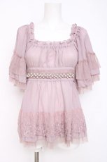 画像1: axes femme / ビーズ×パール装飾オフショルトップス M ピンク Y-26-07-31-078-AX-TO-SZ-ZY (1)