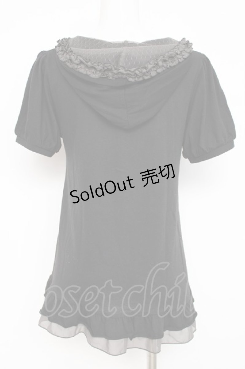 画像2: axes femme / レースアップ半袖プルオーバー M こげ茶 Y-26-07-31-081-AX-BL-SZ-ZY (2)