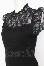 画像3: axes femme / バラ刺繍ビスチェ切替タンク M 黒 Y-26-07-31-087-AX-TO-SZ-ZY (3)
