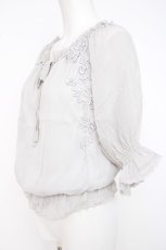 画像2: axes femme / 楊柳シフォンブラウス M グレー Y-26-07-31-092-AX-BL-SZ-ZY (2)