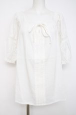 画像1: axes femme / 袖レース2WAYブラウス M 白 Y-26-07-31-096-AX-BL-SZ-ZY (1)