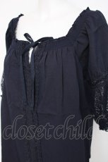 画像3: axes femme / 袖レース2WAYブラウス M 紺 Y-26-07-31-097-AX-BL-SZ-ZY (3)