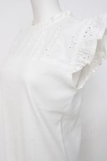 画像3: axes femme / コットンレース使いトップス F 白 Y-26-07-31-100-AX-TO-SZ-ZY (3)