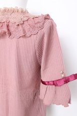 画像3: axes femme / 透けローズレースカットカーデ M 淡ピンク Y-26-07-31-105-AX-TO-SZ-ZY (3)