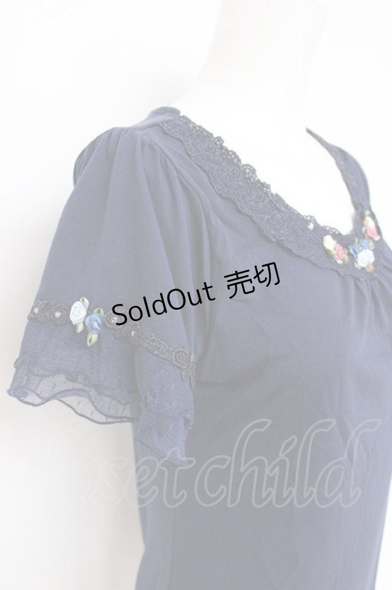 画像3: axes femme / ガーデン半袖インナープルオーバー M 紺 Y-26-07-31-112-AX-TO-SZ-ZY (3)