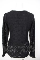 画像2: axes femme / バックリボンカットワークレーストップス M 紺 Y-26-07-31-114-AX-TO-SZ-ZY (2)