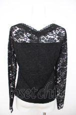 画像2: axes femme / 総レースVネックインナー M 黒 Y-26-07-31-117-AX-TO-SZ-ZY (2)