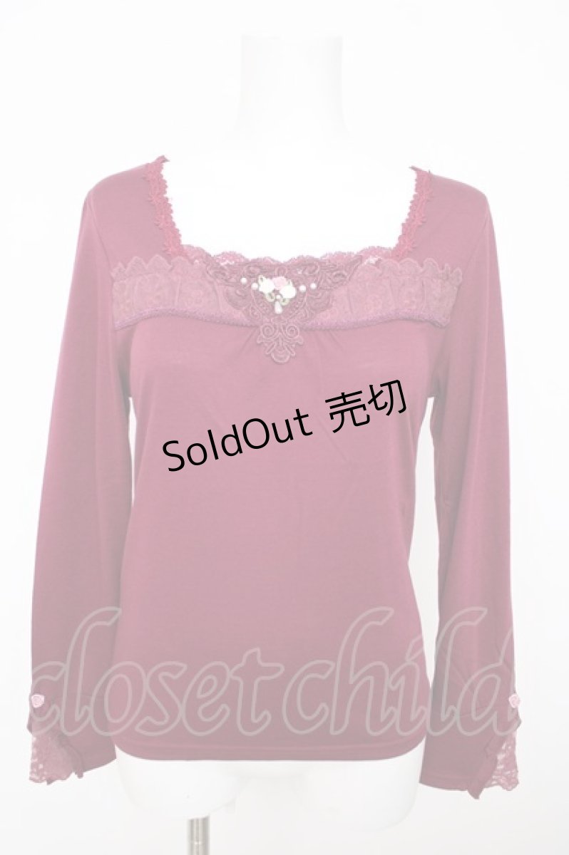 画像1: axes femme / レース重ね巻きバラインナー M ワイン Y-26-07-31-121-AX-TO-SZ-ZY (1)