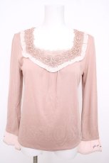 画像1: axes femme / レース配色カットソー M アワピンク Y-26-07-31-130-AX-TO-SZ-ZY (1)