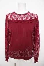画像1: axes femme / ビスチェ切替刺繍インナープルオーバー M ワイン Y-26-07-31-133-AX-TO-SZ-ZY (1)