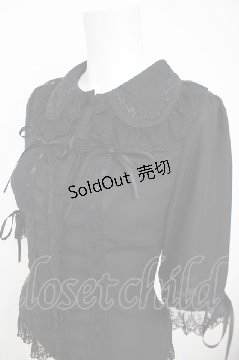 画像3: Vallee lys / Dreams Ladder Lace Blouse　ブラウス  黒×黒 Y-26-07-31-143-GO-BL-SZ-ZT579 (3)