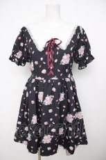 画像1: Ank Rouge / 花柄ワンピース  黒 Y-26-07-31-171-CA-OP-SZ-ZY (1)