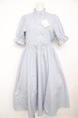 画像1: m petit by misako / AM*チェックピンタックワンピース M 中灰 Y-26-07-31-176-LO-OP-SZ-ZY (1)
