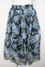 画像1: axes femme / シアーチェック花柄スカート M コン Y-26-07-31-195-AX-SK-SZ-ZY (1)
