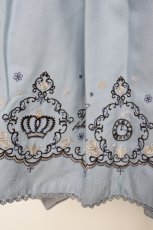 画像3: axes femme / メルヘンカラー刺繍入りスカート M サックス Y-26-07-31-200-AX-SK-SZ-ZY (3)