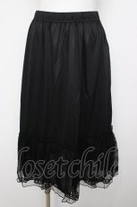 画像1: axes femme / 繊細レースミディ丈ペチスカート M 黒 Y-26-07-31-202-AX-SK-SZ-ZY (1)