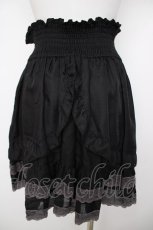 画像2: axes femme / 裾レースフリルハイウエストスカート M 黒 Y-26-07-31-219-AX-SK-SZ-ZY (2)