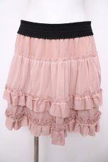 画像1: axes femme / ティアードミニスカート M 淡ピンク Y-26-07-31-220-AX-SK-SZ-ZY (1)
