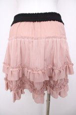 画像2: axes femme / ティアードミニスカート M 淡ピンク Y-26-07-31-220-AX-SK-SZ-ZY (2)