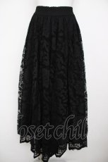 画像1: axes femme / レースサーキュラースカート M 黒 Y-26-07-31-222-AX-SK-SZ-ZY (1)