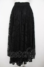 画像2: axes femme / レースサーキュラースカート M 黒 Y-26-07-31-222-AX-SK-SZ-ZY (2)