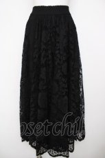 画像1: axes femme / レースサーキュラースカート M 黒 Y-26-07-31-223-AX-SK-SZ-ZY (1)
