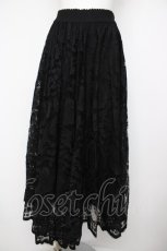 画像1: axes femme / レースサーキュラースカート M 黒 Y-26-07-31-224-AX-SK-SZ-ZY (1)
