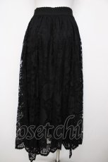 画像2: axes femme / レースサーキュラースカート M 黒 Y-26-07-31-224-AX-SK-SZ-ZY (2)